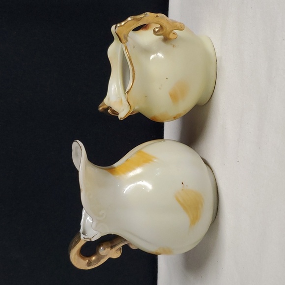 VTG Cream & Sugar Porcelain Ceramic Set 2 Matching CUTE Japan Old Decorative - Picture 6 of 11